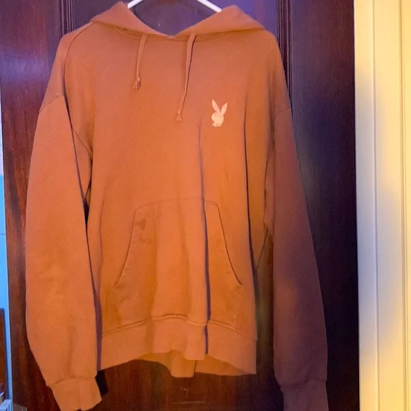 Playboy Clothing Playboy Orange Hoodie PLAYBOY Shirts Brown